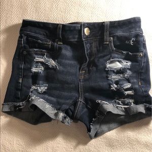 American eagle distressed jean shorts